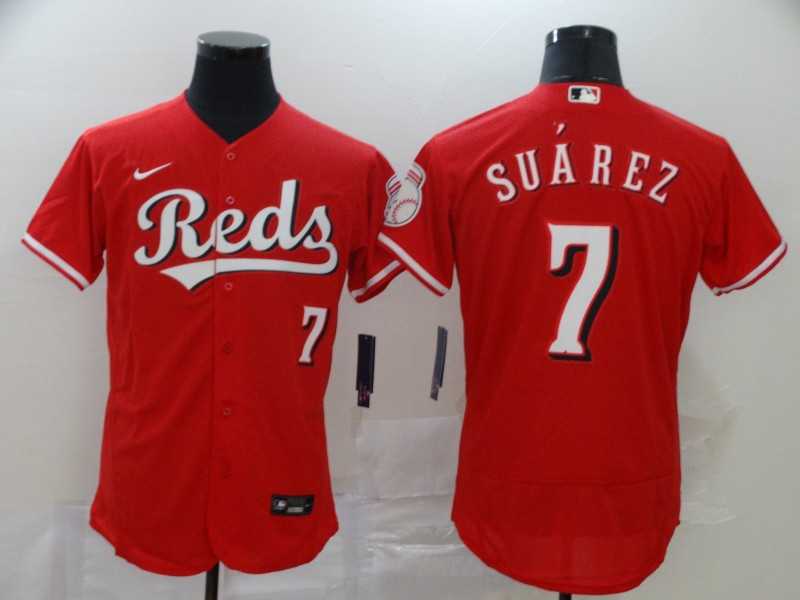 Reds 7 Eugenio Suarez Red 2020 Nike Flexbase Jersey,We sell and wholesale Reds 7 Eugenio Suarez Red 2020 Nike Flexbase Jersey on line form chian!